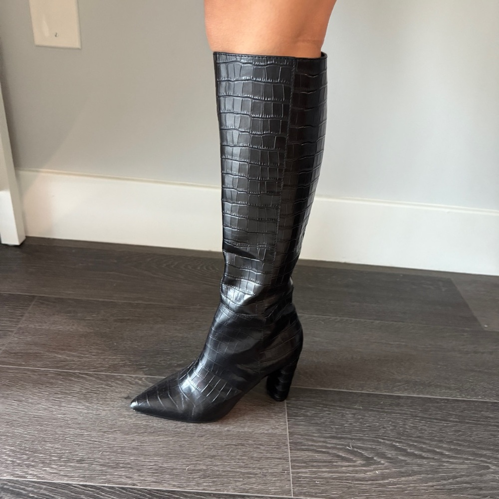 croc boots under the knee